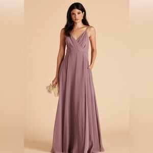 Birdy Grey Kaia Chiffon Bridesmaid Dress – Mauve, Size M